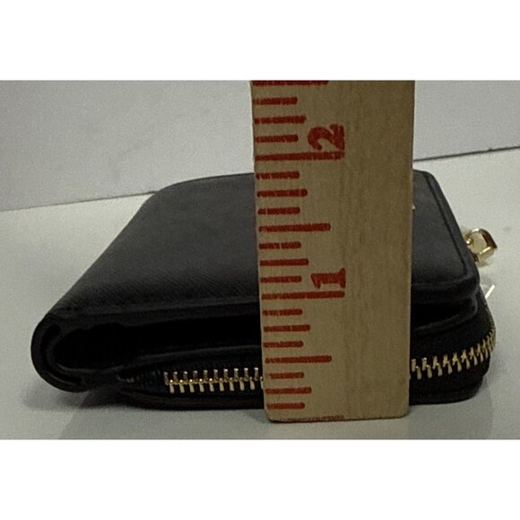 Kate Spade Wallet Lena Small Bifold Black Pebbled Leather Zip Pocket NEW - Picture 7 of 7